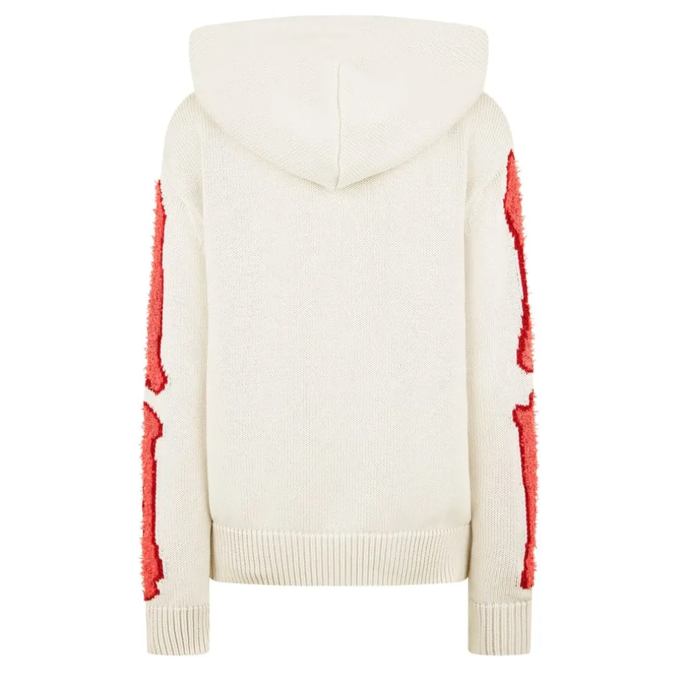 Amiri Bones Hooded Sweatshirt in Cream