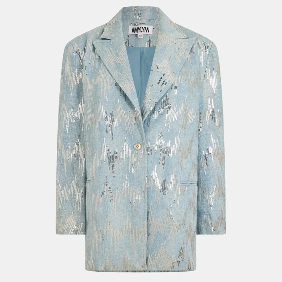 Amylynn Denim Blazer in Blue