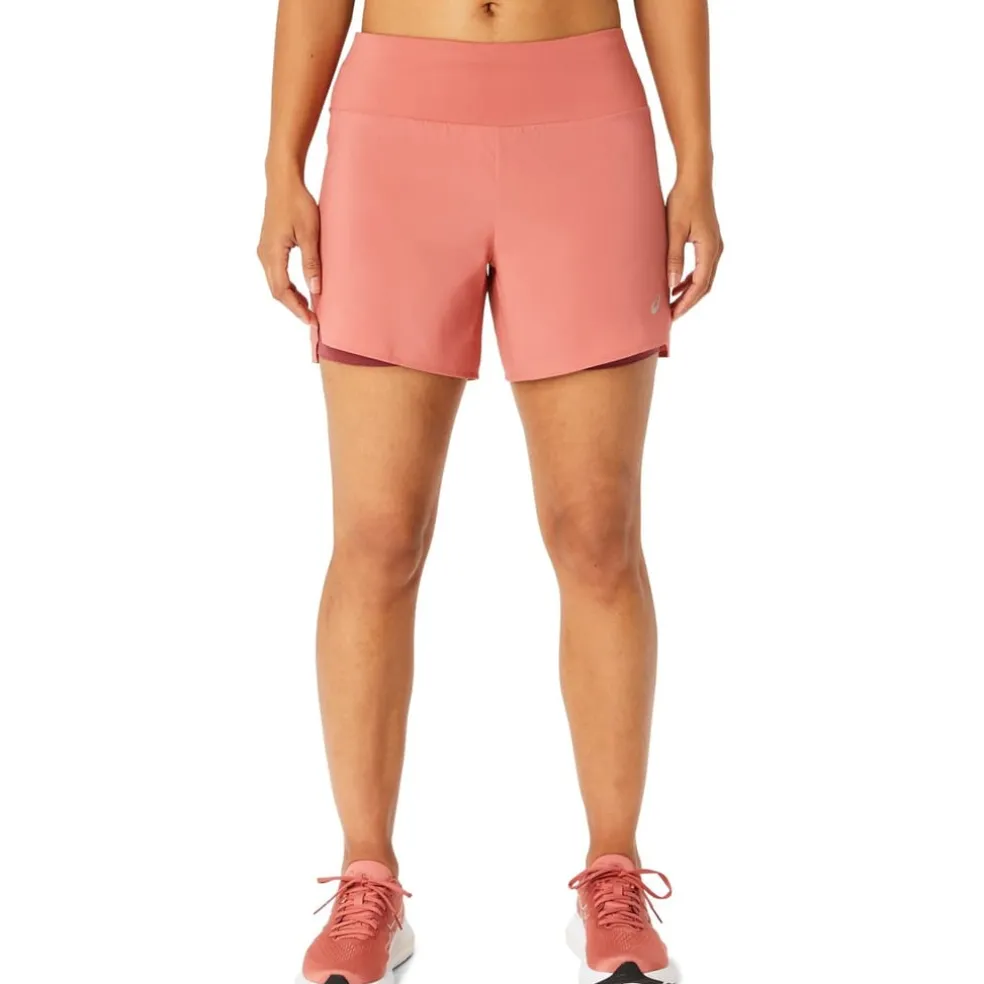Asics 2in1 Athletic Shorts in Red