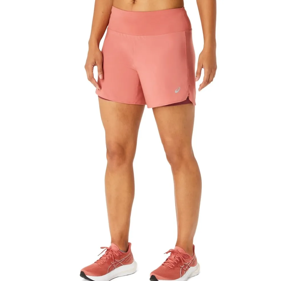 Asics 2in1 Athletic Shorts in Red