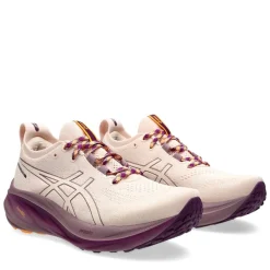 Asics Womens Gel Nimbus 26 Running Shoe in Beige