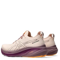 Asics Womens Gel Nimbus 26 Running Shoe in Beige