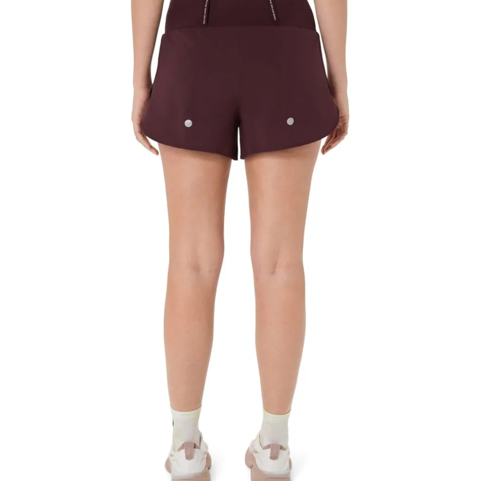 Asics Womens Road 3.5in Short Running in Purple
