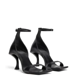 Balenciaga Hourglass Heeled Sandals in Black