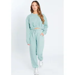 Be You Crew Neck Relaxed Fit Sweatshirt in Green