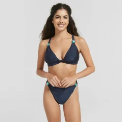 Be You Embellished Strap Bikini Bottom in Blue