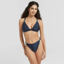 Be You Embellished Strap Bikini Bottom in Blue