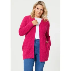 Be You Fluffy Knit Cardigan in Pink