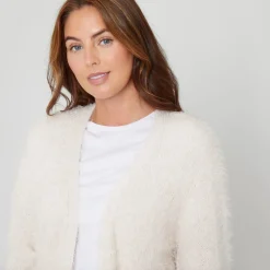 Be You Fluffy Relaxed Fit Long Sleeve Sweater in Cream