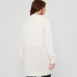 Be You Fluffy Relaxed Fit Long Sleeve Sweater in Cream