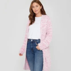Be You Lantern Sleeve Relaxed Fit Sweater in Pink