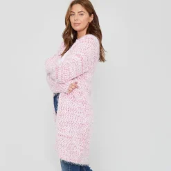 Be You Lantern Sleeve Relaxed Fit Sweater in Pink