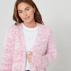 Be You Lantern Sleeve Relaxed Fit Sweater in Pink