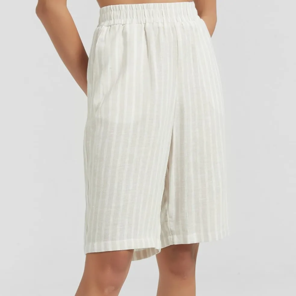 Be You Linen Chino Shorts in Beige
