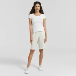 Be You Linen Chino Shorts in Beige