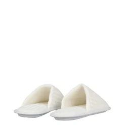 Be You Memory Foam Waffle Slippers in White