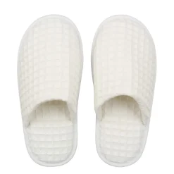 Be You Memory Foam Waffle Slippers in White