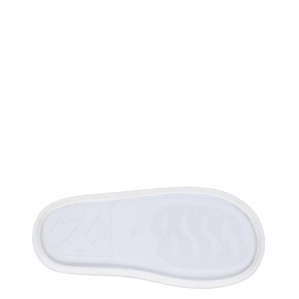 Be You Memory Foam Waffle Slippers in White