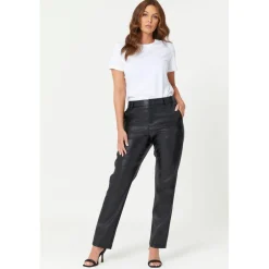 Be You Pu Trousers in Black
