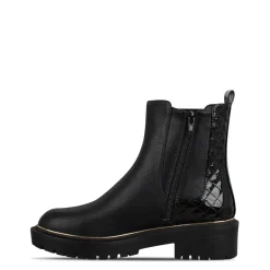 Be You Quilted Ankle Chelsea Boots in Black