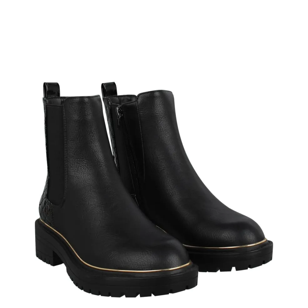 Be You Quilted Ankle Chelsea Boots in Black
