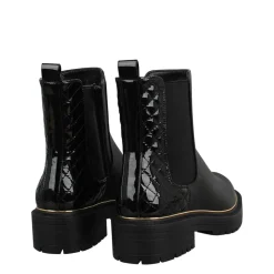 Be You Quilted Ankle Chelsea Boots in Black