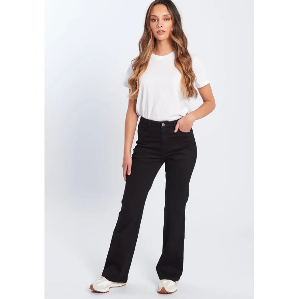 Be You Regular Fit Bootcut Jeans in Black