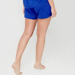 Be You Satin Spot Pyjama Shorts in Blue