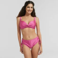 Be You Shimmer Lattice Bikini Set in Pink