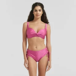 Be You Shimmer Lattice Bikini Set in Pink