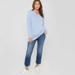 Be You V-Neck Relaxed Fit Sweater in Blue