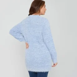 Be You V-Neck Relaxed Fit Sweater in Blue