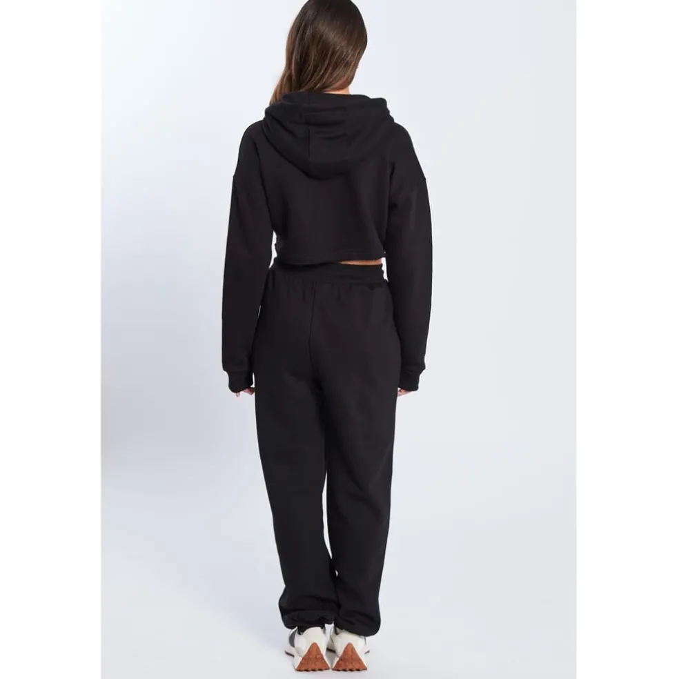 Be You You Crop Hoodie in Black