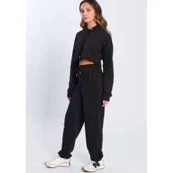 Be You You Crop Hoodie in Black