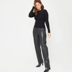 Be You You Embellish Slim Fit Sweater in Black