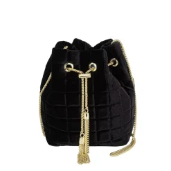 Biba Archive Velvet Bag in Black
