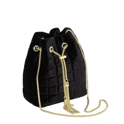 Biba Archive Velvet Bag in Black