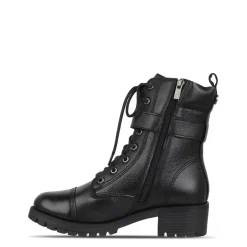 Biba Combat Boots Low Heel in Black