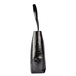 Biba Crocodile Patterned Embossed Tote in Black