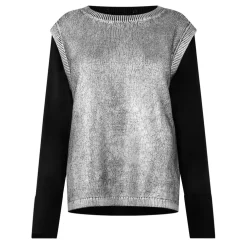 Biba Embellished Collar 2in1 Jumper in Silver