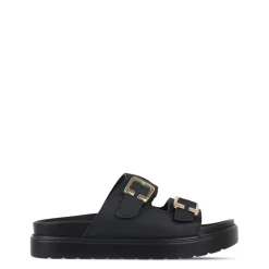 Biba Flatform Slide Sandals in Black