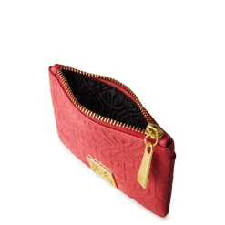 Biba Leather Embossed Coin Purse in Pink