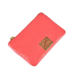Biba Leather Embossed Coin Purse in Pink