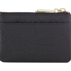 Biba Leather Embossed Coin Purse in Black