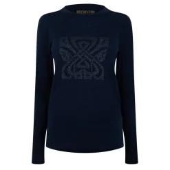 Biba Merino Logo Jumper in Blue