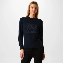 Biba Merino Logo Jumper in Blue