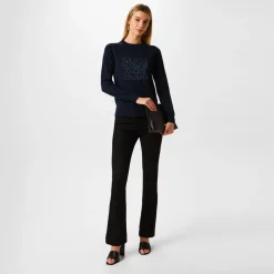 Biba Merino Logo Jumper in Blue
