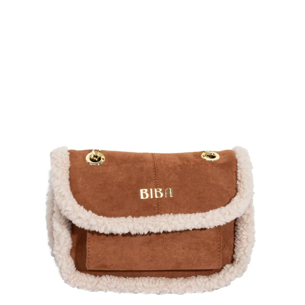 Biba Multi Compartment Shoulder Bag in Brown