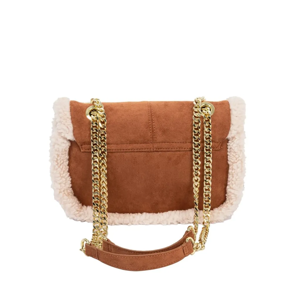 Biba Multi Compartment Shoulder Bag in Brown