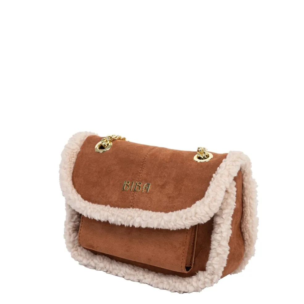 Biba Multi Compartment Shoulder Bag in Brown